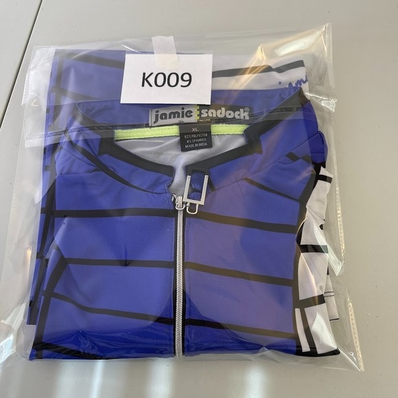 Jamie Sadock Womens Golf Athleisure 1/4 Zip Pullover Polo Shirt Striped Size XL‎ - Picture 9 of 9